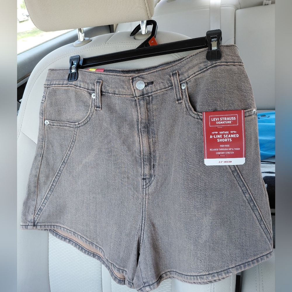 Levi's Women's A-Line Seamed Jean Shorts - Gray